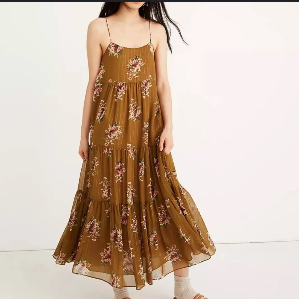 Madewell Cami Tier Midi Dress